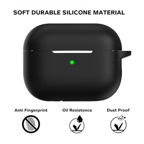 Airpods Pro 2 Case Cover, Soft Silicone Skin Case Cover Shock-Absorbing Protective Case with Keychain